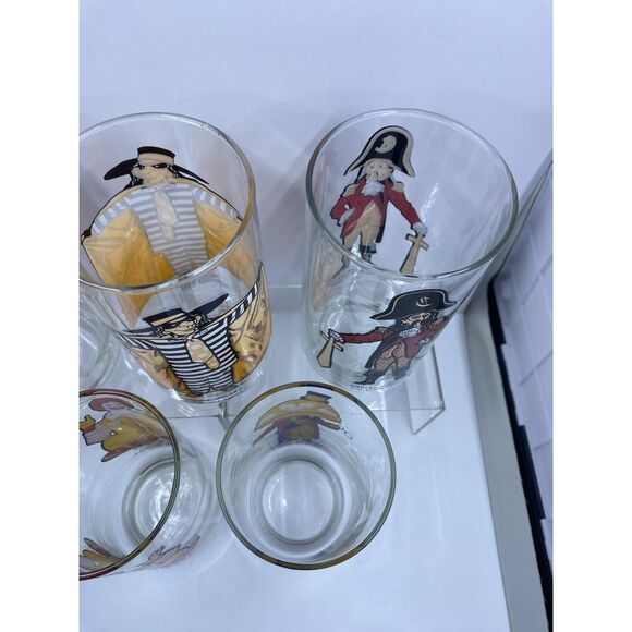 1977 McDonaldland Glasses Set of 5 Ronald McDonald Mayor Hamburglar Big Mac Croo - Picture 2 of 10